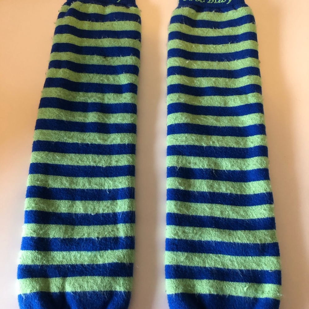 Kids Striped Blue and Green Baby Leg warmers